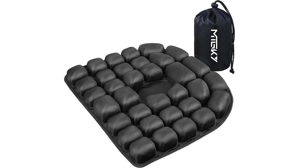Best Seat Cushions for Long Train Rides (Thin Support) 3 sondor travel inflatable cushion