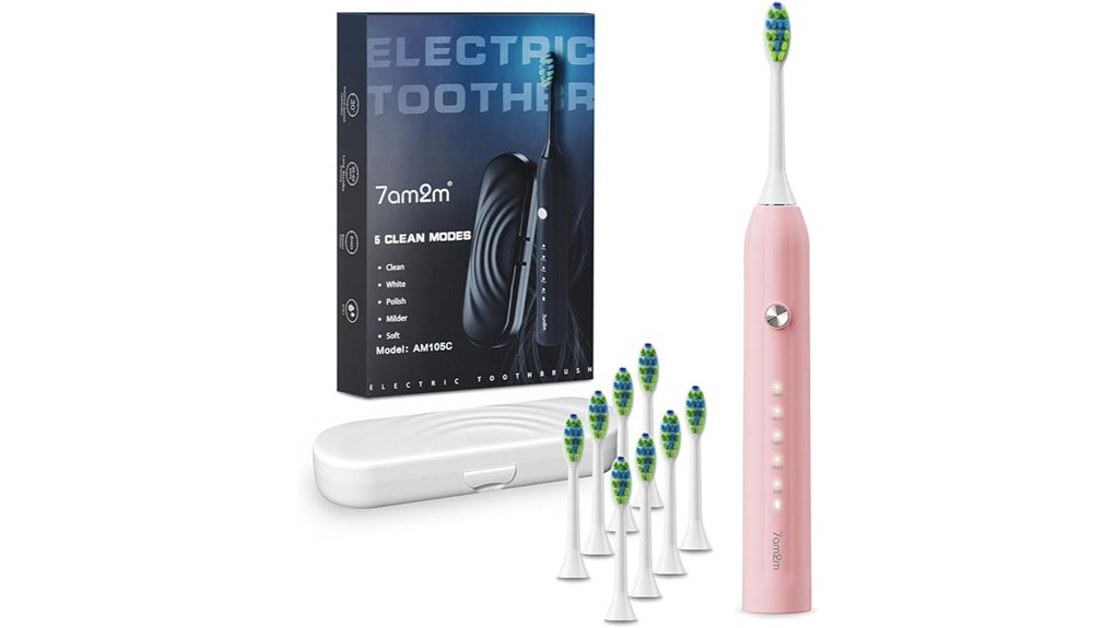 Top Electric Toothbrushes for Travel (Case + Battery) 11 sonic toothbrush eight heads included