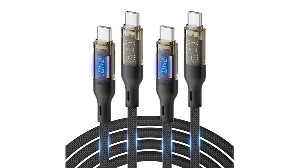 Top USB‑C Cables with Wattage Displays for Power‑Savvy Users 8 soopii 240w 10ft duo