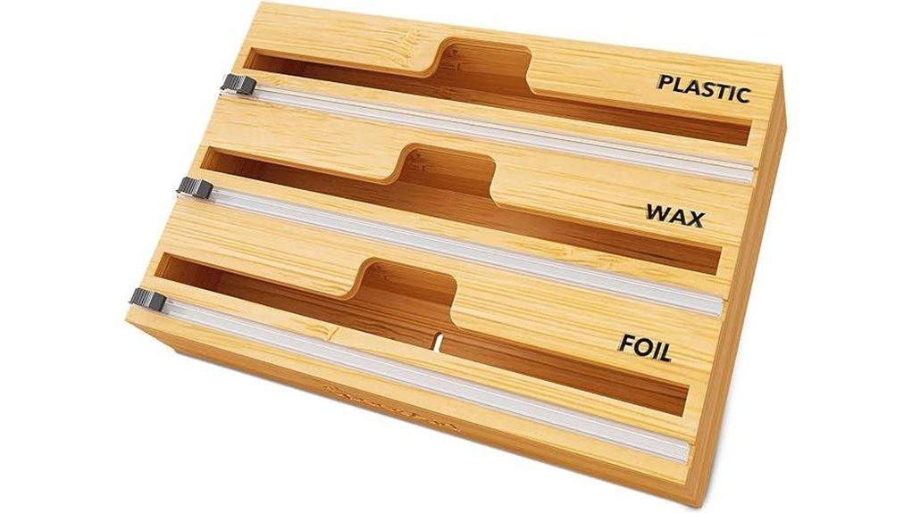 Top Plastic Wrap Dispenser With Cutter Your Kitchen Will Love 2 spaceaid wrapneat 3 in 1 organizer