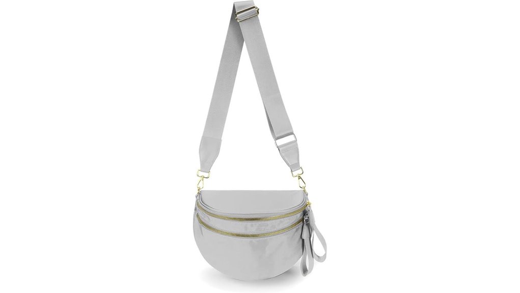 spacious nylon crossbody bag