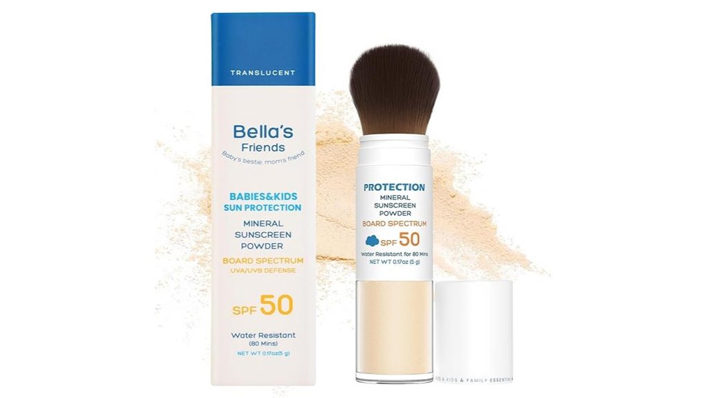 Sunscreen Powder Brushes for Travel Reapply Over Makeup 3 spf50 bella s brush on mineral