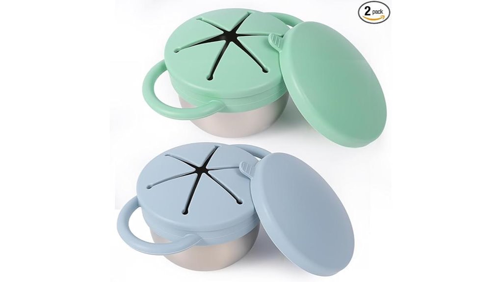 The Top Spillproof Snack Cups Toddlers Love on Flights 15 spill proof stainless steel cups