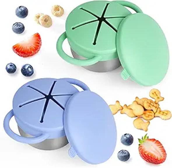 Spillproof Snack Cups for Travel: Effortless Cleanups 1 spill proof toddler snack cups