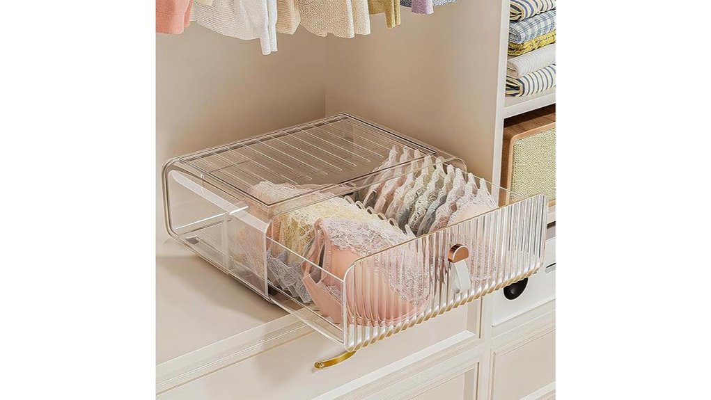 Must-Have Bra Organizers That Stop Your Bra From Crushing 6 stackable bra drawer organizer