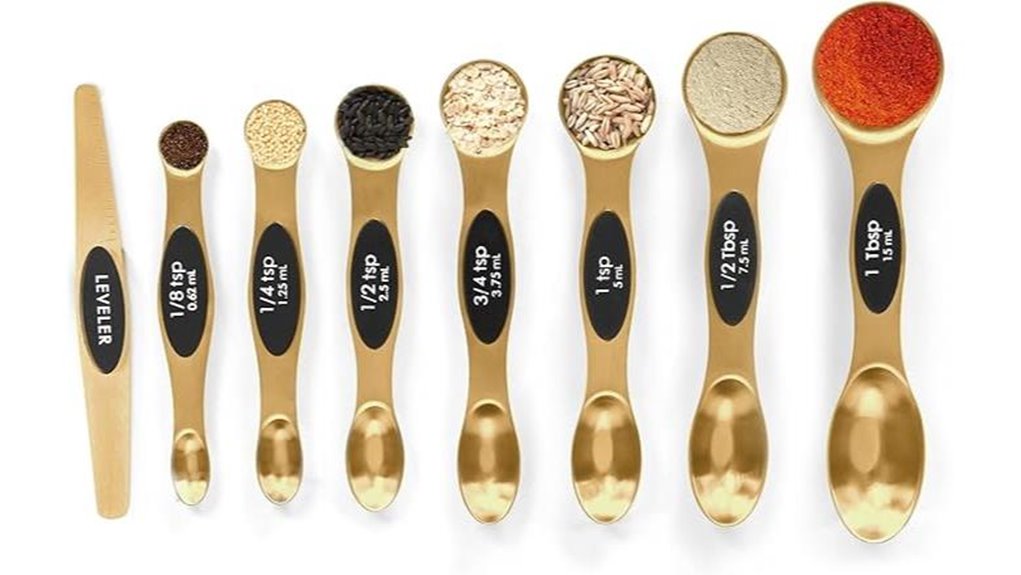 The Best Magnetic Measuring Spoons for Precise Cooking 2 stackable magnetic stainless steel spoons