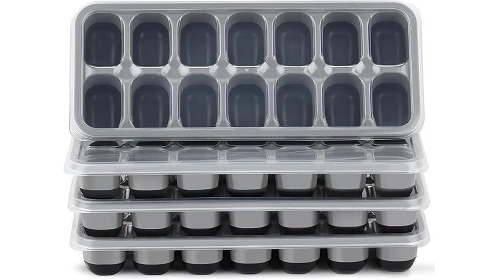 stackable silicone ice trays