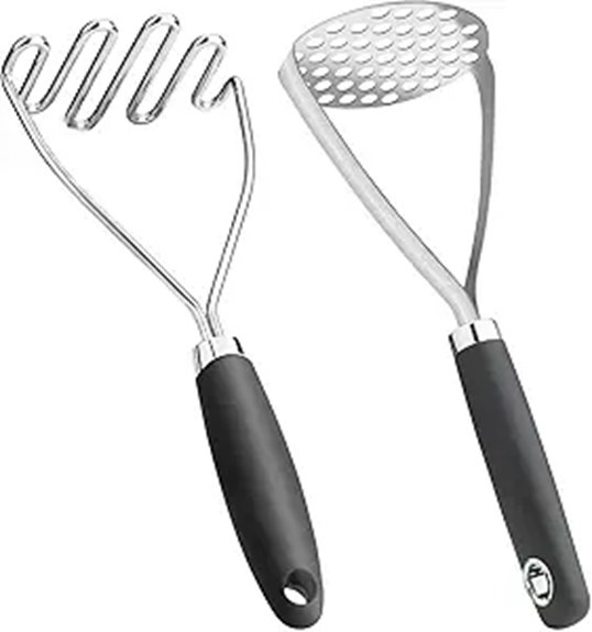 Top Potato Masher for Smooth, Creamy Mashed Potatoes 6 stainless 10 25 inch wire mashers