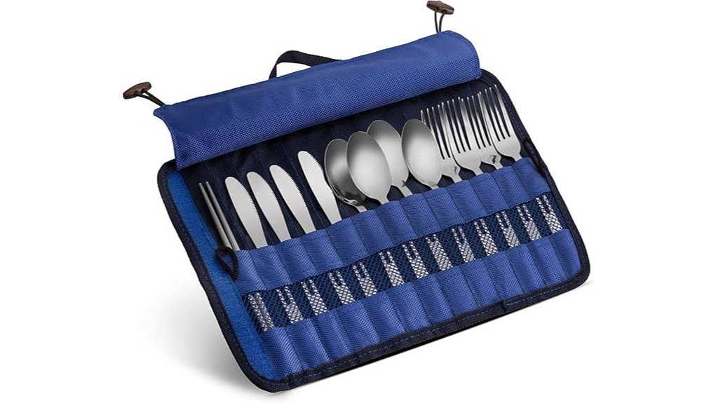 stainless 13 piece travel cutlery
