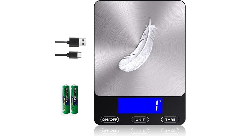 Best Digital Kitchen Scales for Accurate Home Baking 5 stainless 33lb rechargeable scale