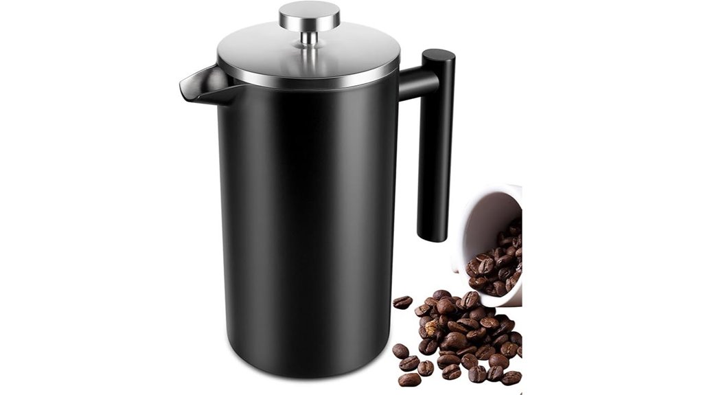 French press (shatterproof) That Lasts a Lifetime 6 stainless 34oz insulated press