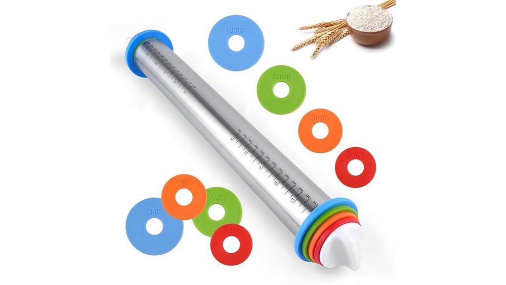 The Best Rolling Pin That Turns Dough into Art 15 stainless 4 ring rolling pin