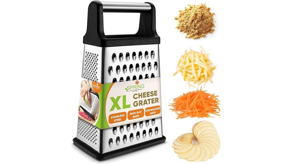 Box Grater With Container: Must-Have Tools for Every Kitchen 11 stainless 4 sided cheese grater