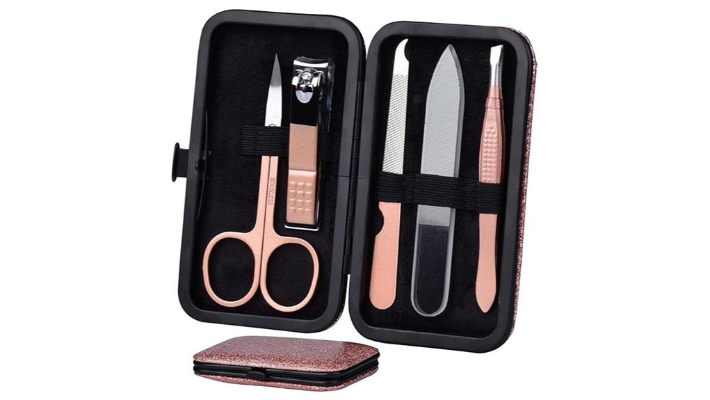 stainless 5 piece nail kit