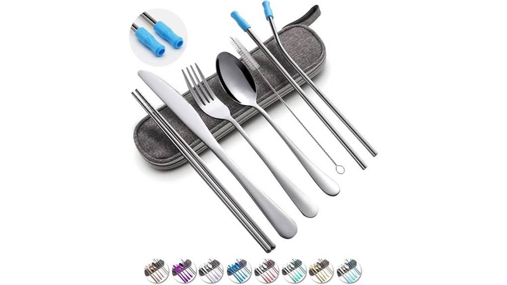Travel Cutlery Sets with Case: Lightweight & Durable Choices 12 stainless 8 piece cutlery case