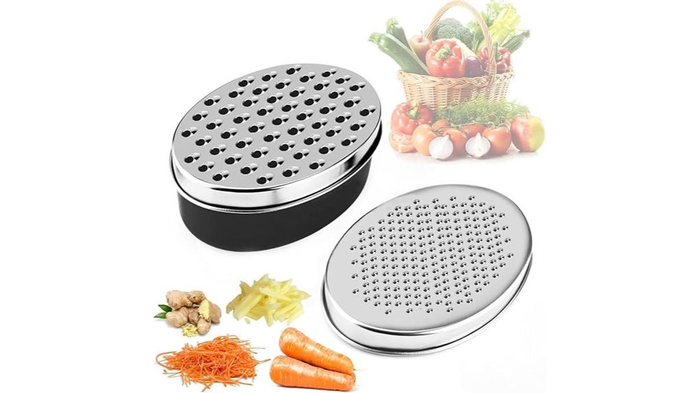 Box Grater With Container: Must-Have Tools for Every Kitchen 10 stainless airtight cheese grater