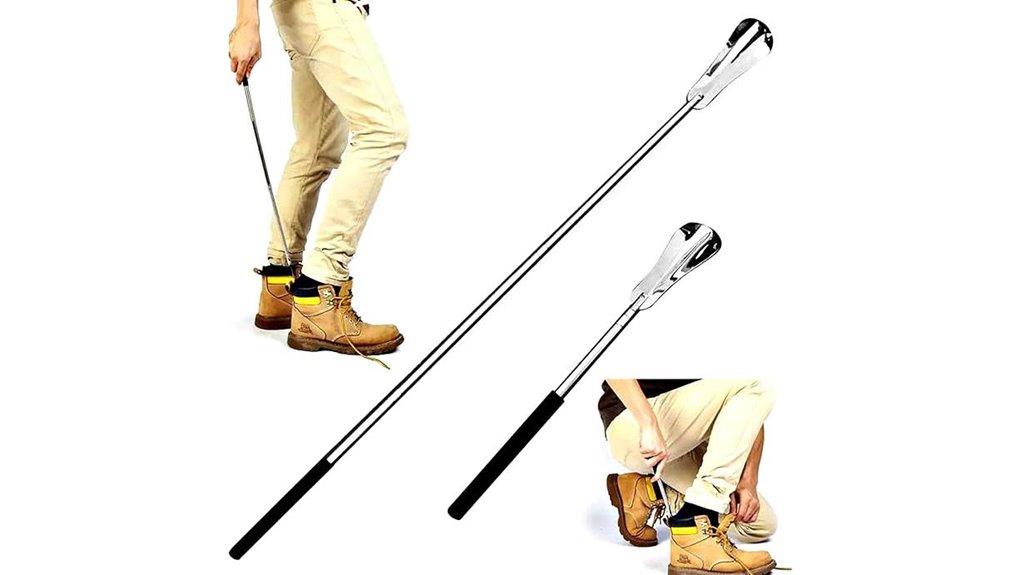 Collapsible, Sturdy Travel Shoe Horns for Comfortable Steps 13 stainless extendable non slip horn