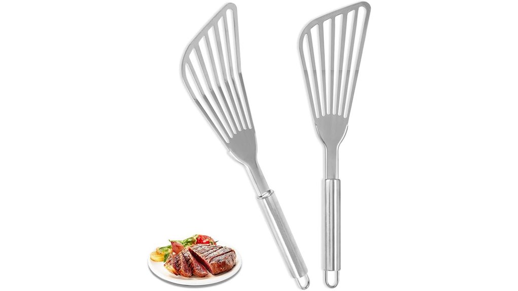 stainless fish turners 2 pack