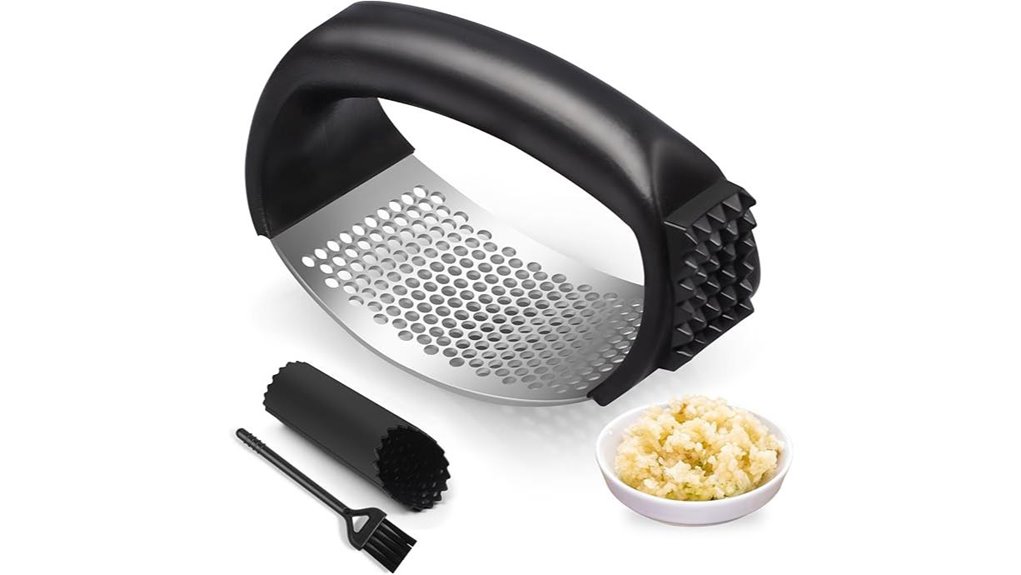 Best Garlic Presses for Effortless Kitchen Prep 12 stainless garlic press rocker