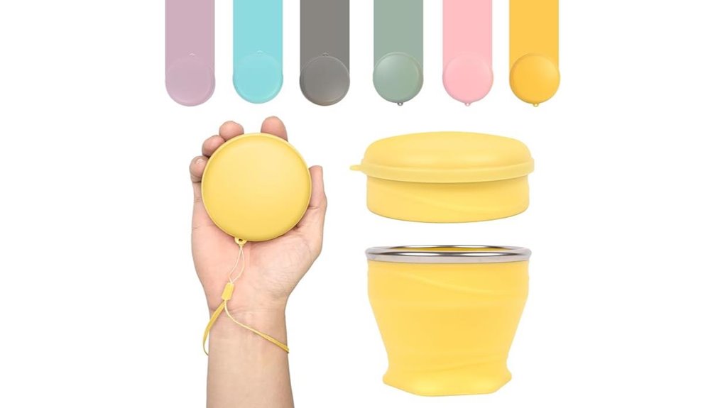 stainless silicone collapsible cup