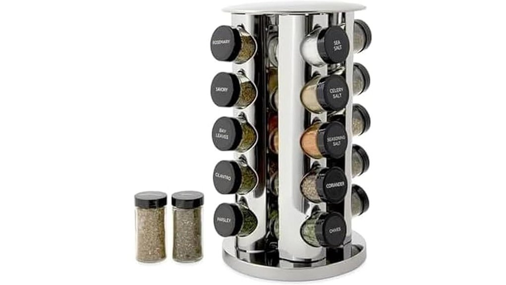 stainless steel 20 jar rack