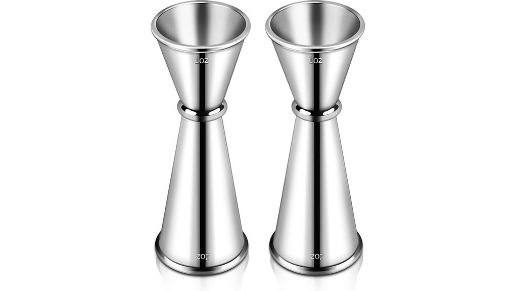 Best Jigger Measuring Cup for Homemade Cocktails 10 stainless steel 2oz 1oz jigger