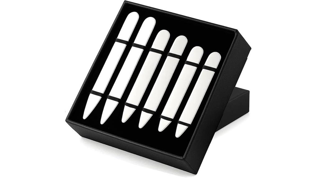 Collar Stays (Metal Travel Set) That Keep Your Shirts Crisp 11 stainless steel collar stiffeners