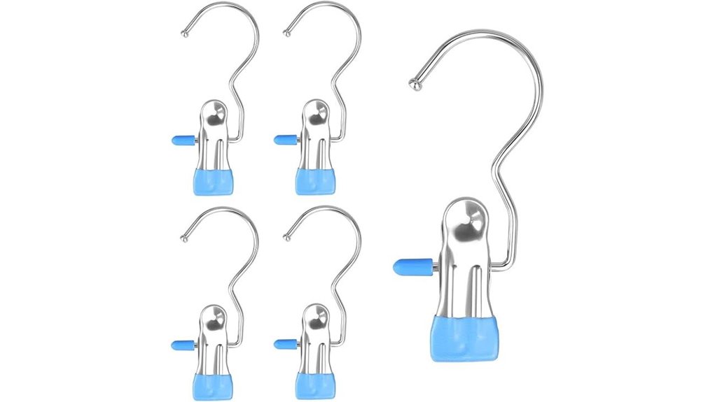 Top Shower Shoe Drying Hooks (Clip-On) That Won’t Fall Off 9 stainless steel laundry clips