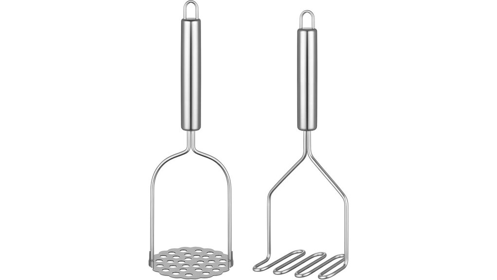 Top Potato Masher for Smooth, Creamy Mashed Potatoes 2 stainless steel potato mashers