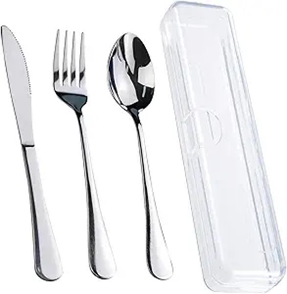 Travel Cutlery Sets with Case: Lightweight & Durable Choices 11 stainless steel travel utensils