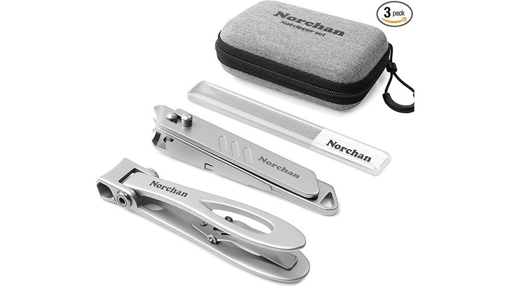 Compact Grooming Kits (TSA-Friendly) Ideal for Travel 4 stainless three piece clipper set