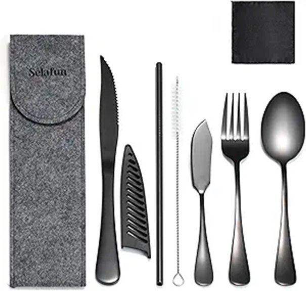 Travel Cutlery Sets That Pass Airport Security—Blade‑Free 11 stainless travel cutlery set
