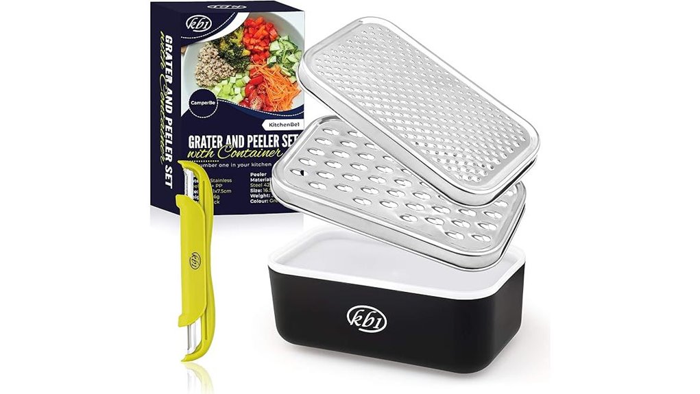 Box Grater With Container: Must-Have Tools for Every Kitchen 13 stainlesssteel grater peeler set