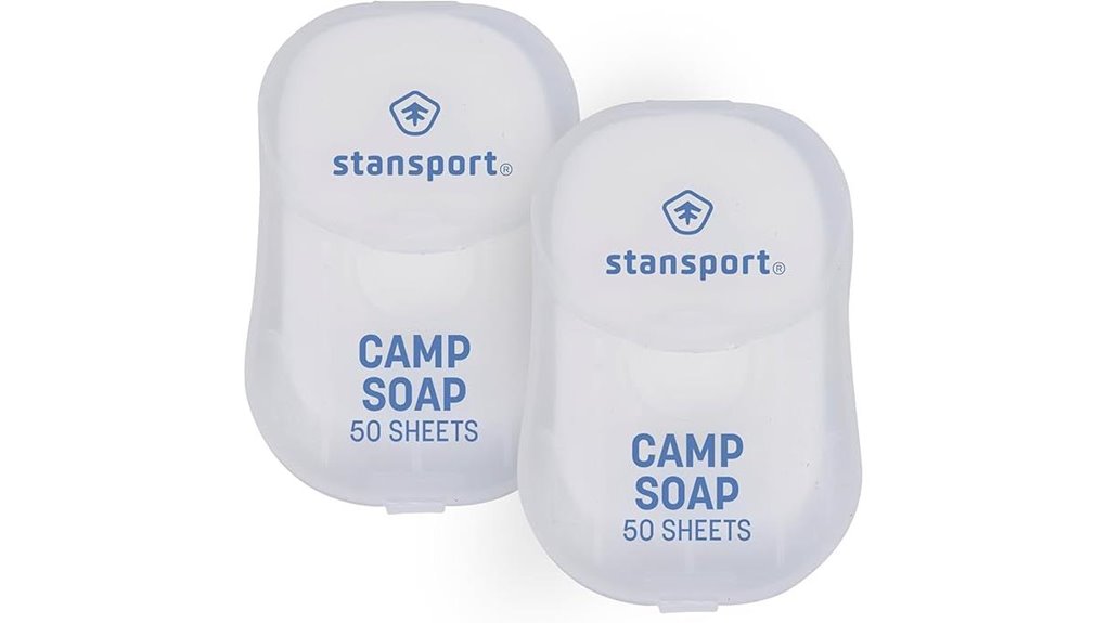 Best Biodegradable Soap Sheets for Campers & Hikers 1 stansport 50 count soap sheets