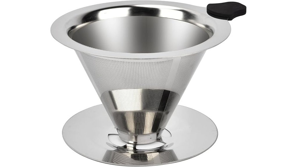 Reusable Coffee Filters Worth Taking To Anywhere 4 steel paperless pour over dripper