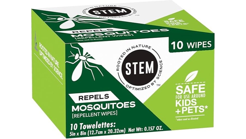 stem mosquito wipes pack