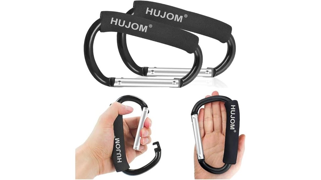 Best Carabiner grocery bag handle hook for Easy Shopping 3 stroller hook diaper bags