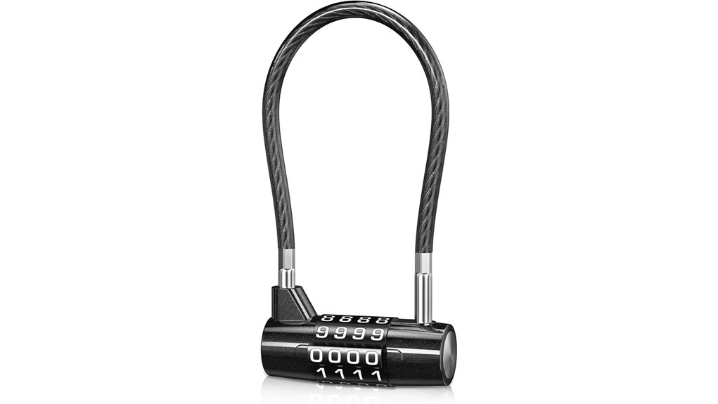Top Cable Locks Hostels and Lockers Love (Long Shackle Options) 2 strong 4 digit weatherproof lock