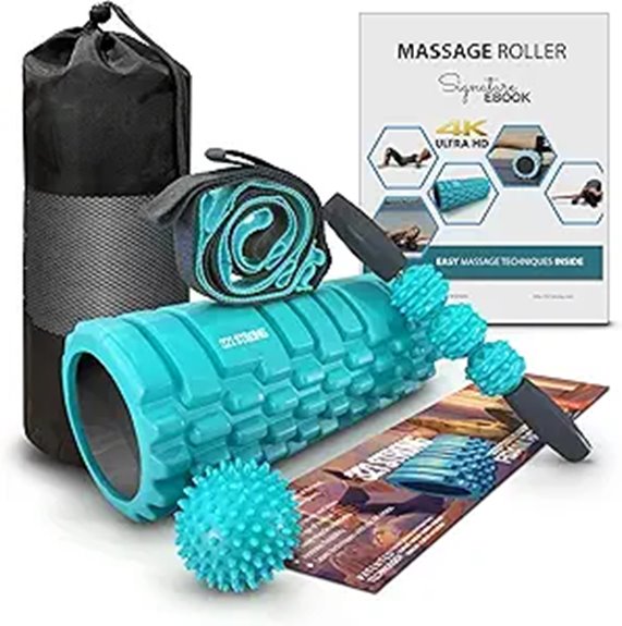 Travel Foam Rollers (Hollow Core) That Eases Muscle Recovery 3 strong 5 in 1 foam rollers