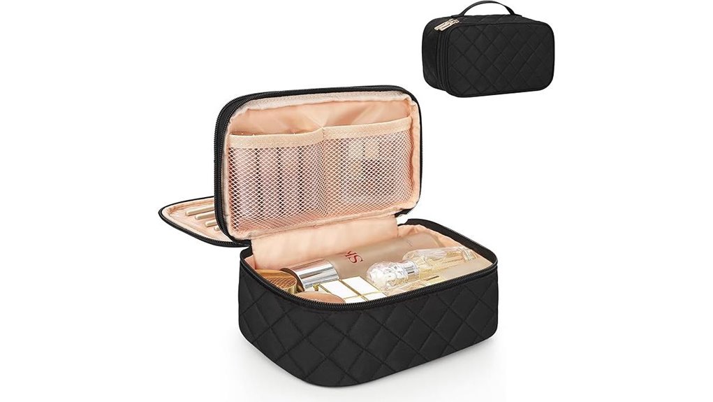 stylish compact makeup bag