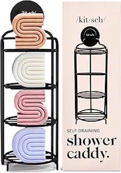 suction held self draining kitsch caddy