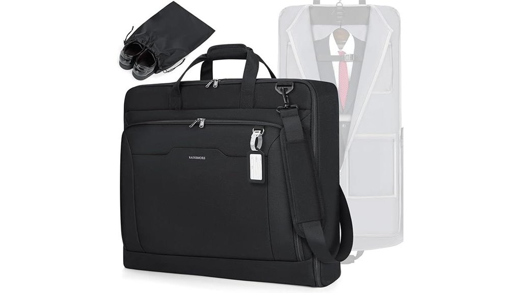travel garment bags for coats (folding, overhead-friendly) 6 suit bag shoe strap