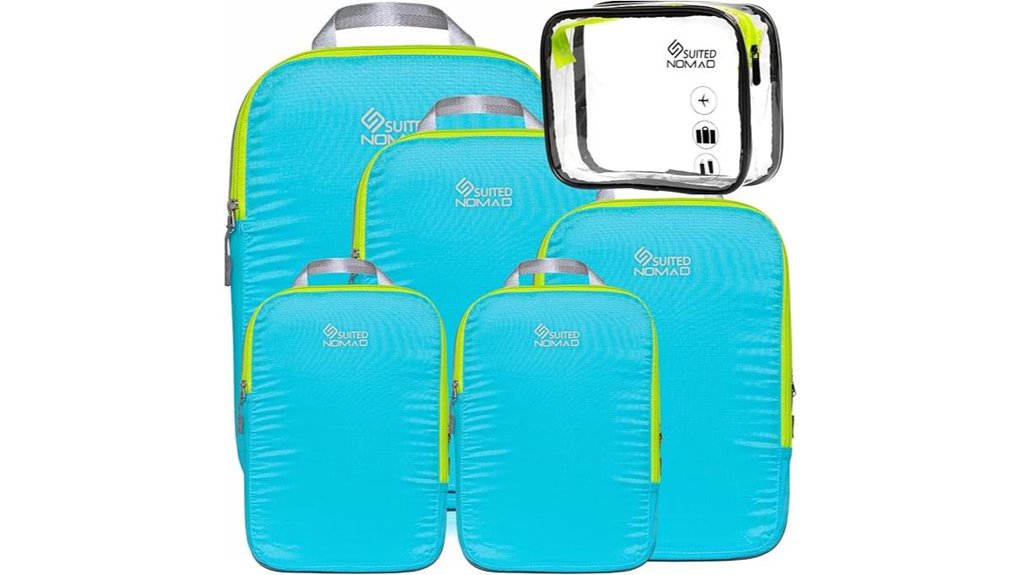 suitednomad ultra light packing cubes