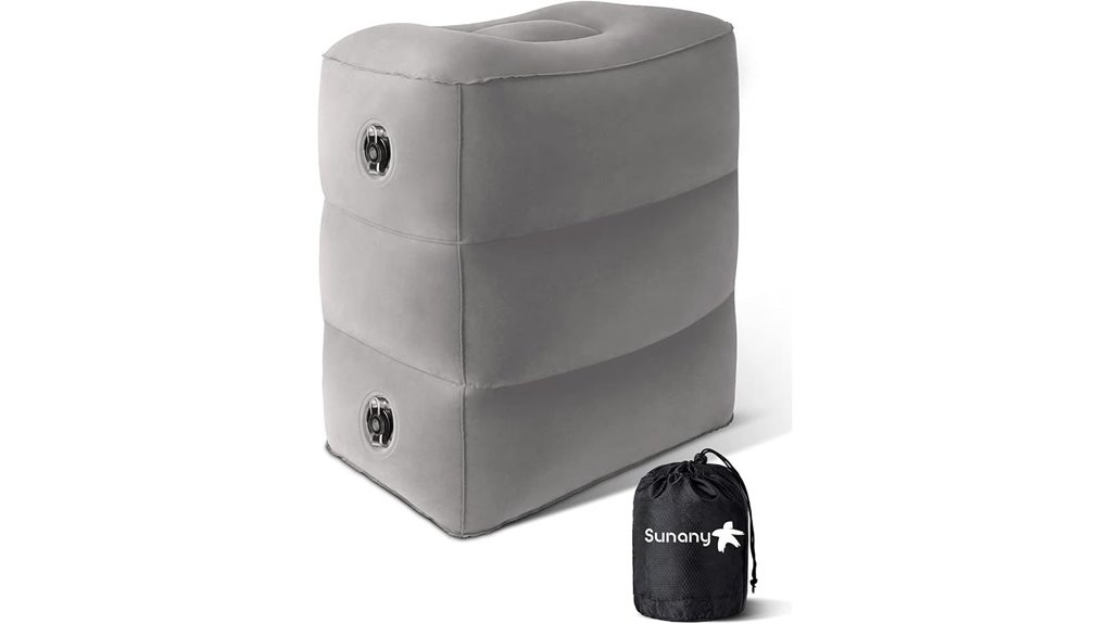 sunany inflatable travel footrest