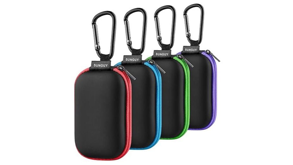 Best Earbud Cases With Carabiners Keep Them From Being Lost 6 sunguy four earbud carabiner case