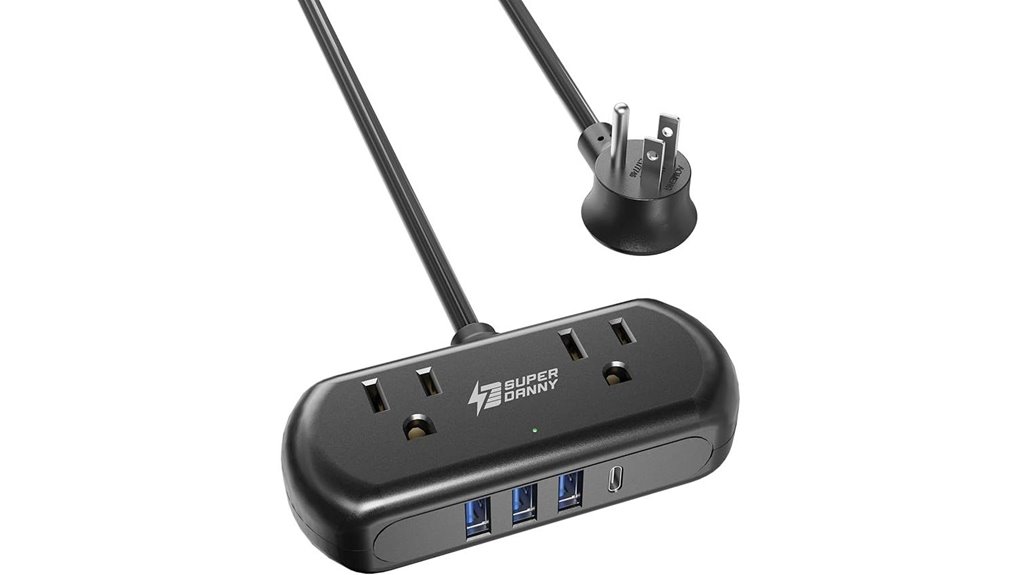 Compact Surge Protectors (Hotel‑Safe) for Traveling Devices 13 superdanny mini 2 outlet quad usb