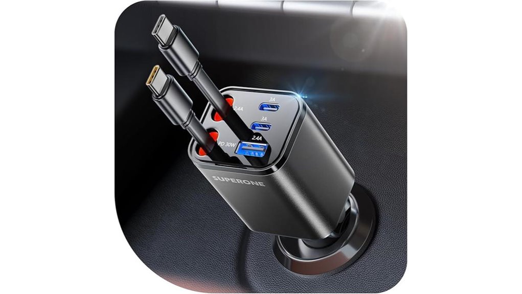 Compact Dual USB‑C Car Chargers Keep Your Devices Powered 14 superone 84w usb c 5 in 1