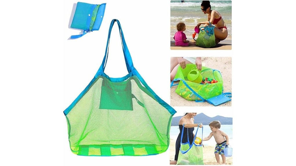 Top Mesh Bags to Organize Your Beach Toy Collection 5 supmlc mesh beach tote