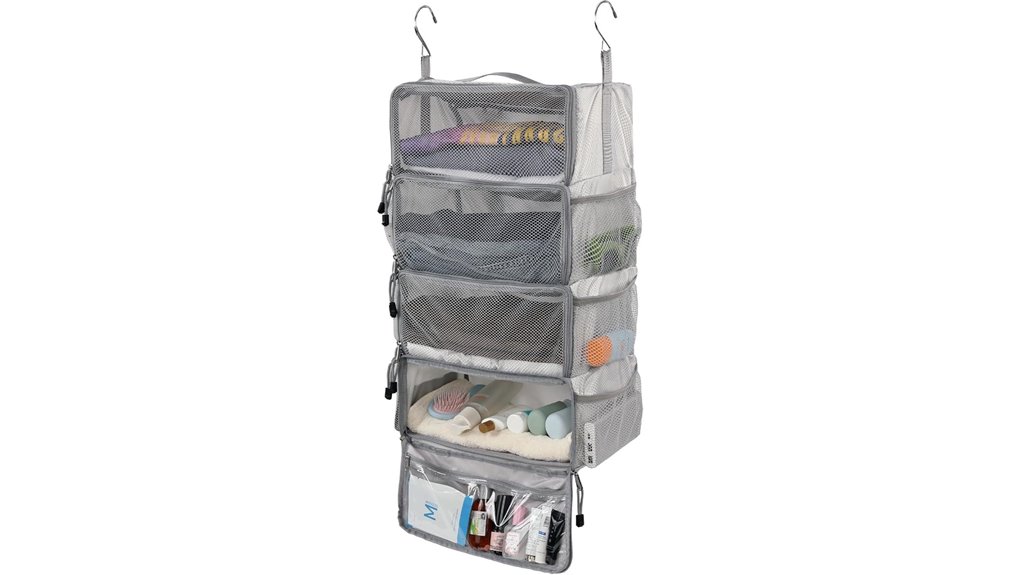 Suitcase Organizers That Make Split Hotel Stays Simple 11 surblu 4 shelf hanging cubes