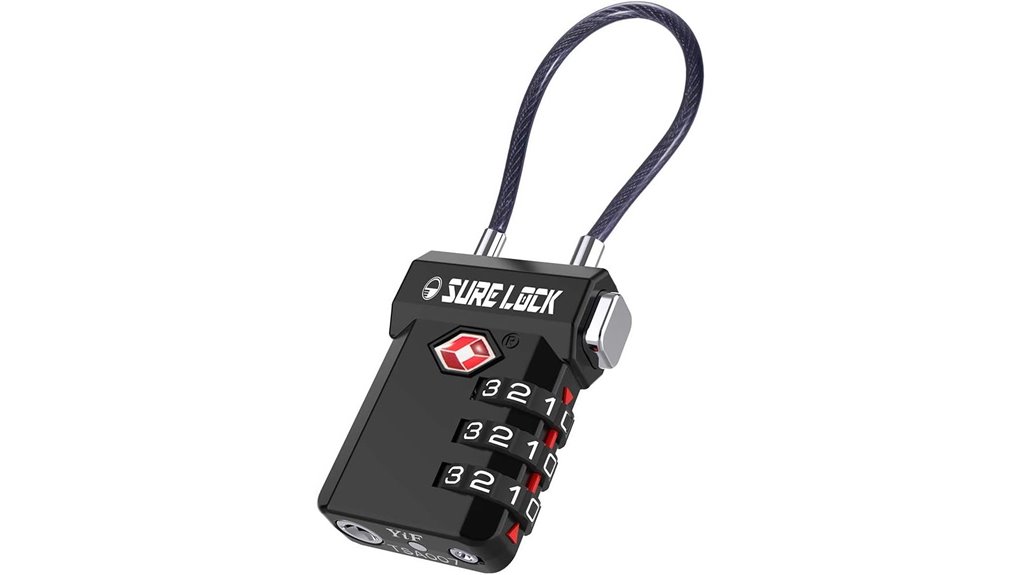 Top Luggage Locks with Inspection Indicators (Easy Check) 7 sure lock 3 digit tsa